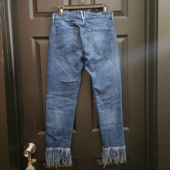 New 3x1 NYC High-Rise Straight Cropped Fringe Jeans in Lima Festival Boho - Picture 9 of 13